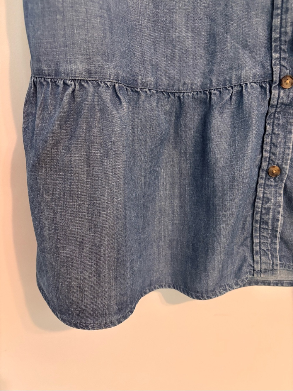 Loft sleeveless blue chambray dress - Picture 5 of 6